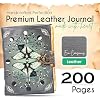 Blank Spell Book of Shadows Leather Journal Diary Luna Moths and Morpho Butterfly Bound Journal with Clasp Lock 200 Page Deckle Edge Vintage Notebook for Writing, Home, Office, Travelling