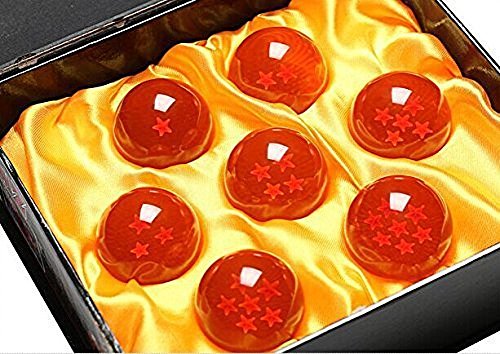7 Collector's Edition Dragon Balls - Cool Dragonball Z Toys - Transparent Acrylic With Star Design - Great for Cosplayers and Collectors - Retro Gift Box and Cleaning Cloth Included