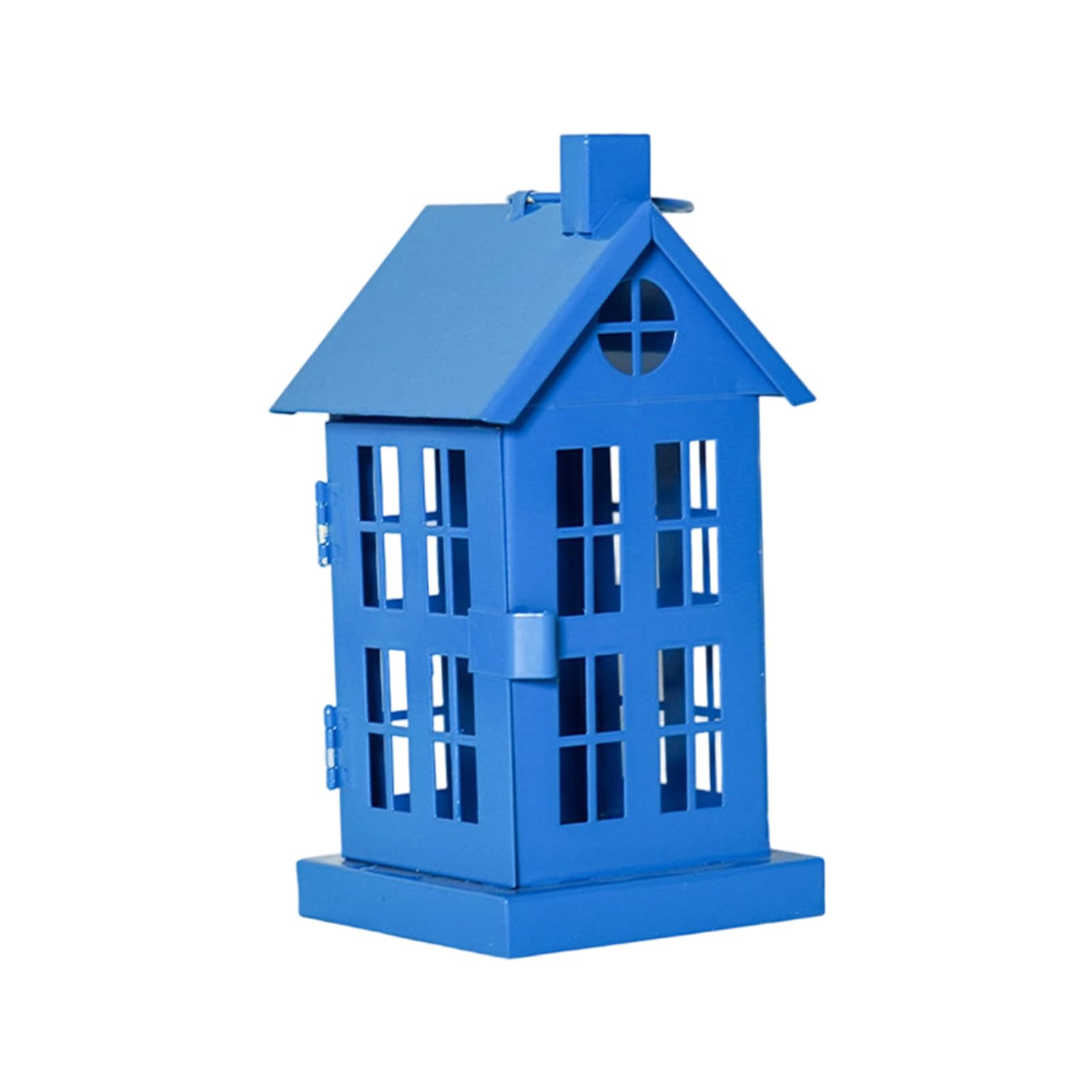 Decorative Ice House Shape Hollowout Metal Tealight Holder for Home Hanging Decors and Table Centerpieces Display House Shape Candlestick