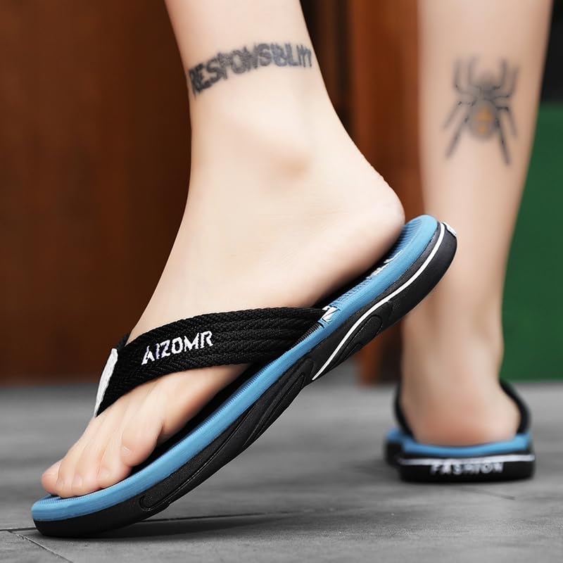 Mens Sport Flip Flops Comfort Orthotic Thong Sandals with Plantar Fasciitis Arch Support Outdoor Summer Beach3