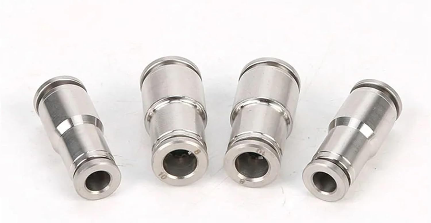 Pneumatic Connectors Air Hose Fittings 304 Stainless Steel PU PY PE 6mm 8mm10mm Quick Release Pipe Fitting Pneumatic Accessories (Color : PV, Size : 6mm)