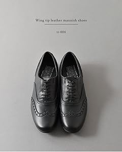 極美品 ショセ 37 23.5 トラベルシューズ 革靴 ウイングチップ 黒 返品送料無料】ショセ トラベルシューズ TRAVEL SHOES by