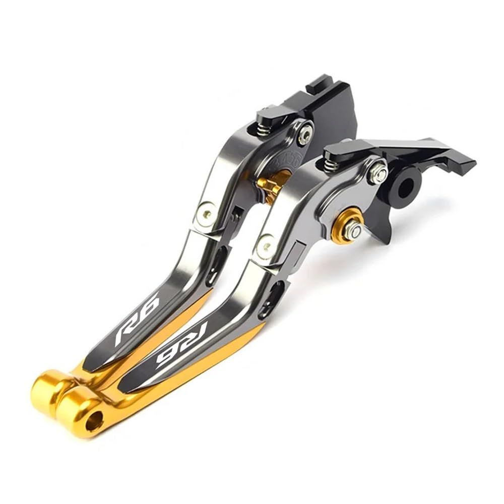 Zdgxfhsrh A Motorcycle Brake Clutch Levers For Ya&Mah Yzf R6 1999-2004 Clutch Lever Brake Set Djustable Folding Handle Levers Motorcycle Ccessories Parts(A)