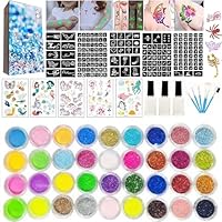 Temporary Glitter Tattoos Kit for Kids