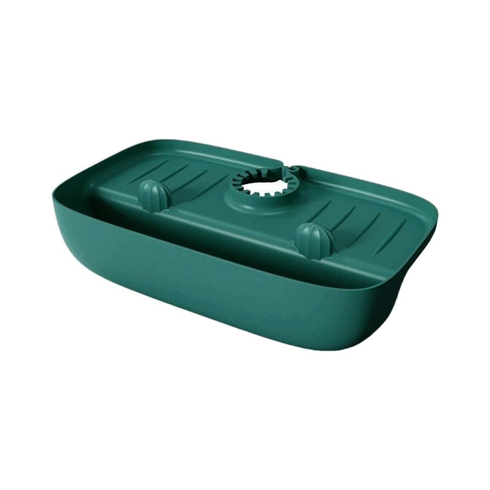 Soap Drainer Shelf Basket, Silicone Kitchen Faucet Mat Sink Splash Drain Pad Counter Soap Dispenser Multicolor(Dark Green)
