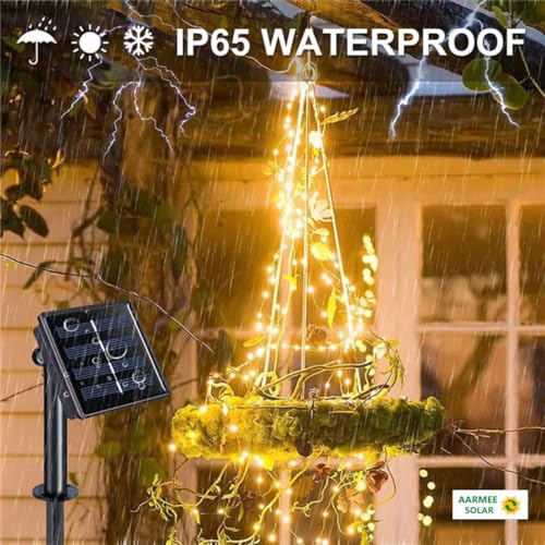 Image of Aarmee Solar Fairy String Light 120 LED, 40ft, 8 Modes, Warm White