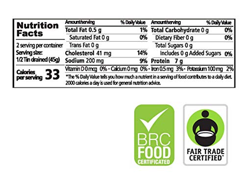 Crab in Brine By GEOMAR – 5.3 Ounce Canned Meat – Ready to Eat High Protein Sustainable Food – No Gluten – Directly from Chilean Patagonia – All Natural and Fresh Safely Preserved – Pack of 6
