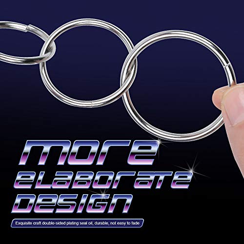 FANDAMEI Metal O Ring,50 Pcs Silver Multi Purpose Metal O Ring for Macrame, Camping, Dog Leashes, Hardware, Bags and More Craft Project - 16mm, 21mm, 25mm, 32mm, 38mm - Image 4