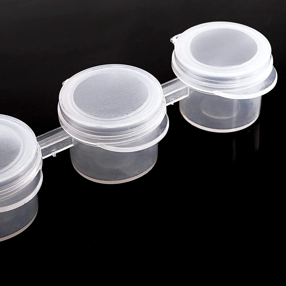 Duendhd Lot De 50 Pots De Couleur Vide 300 Pots De 2 Ml Avec Couvercle Pour Salle De Classe