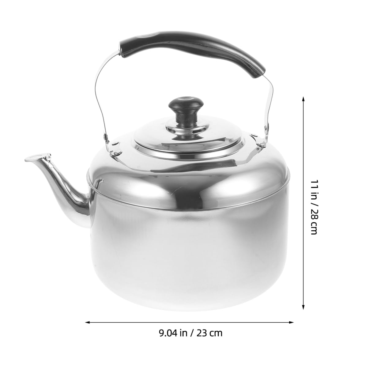DOITOOL 5. 5L tetera de té estufa tetera estufa de té silbado tetera de acero inoxidable agua caliente tetera calentador agua recipiente de agua con mango para estufa de gas hogar