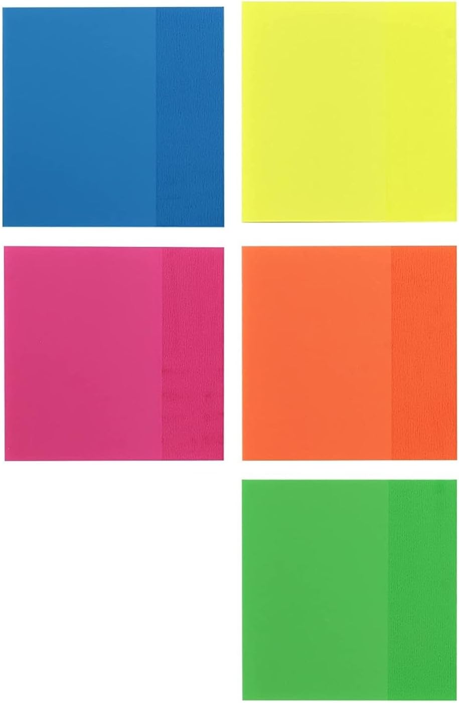 Amazon Brand - Umi 250 Sheets 5 Pads Clear Sticky Notes 3x3 Inch Colorful Transparent Sticky Notes Waterproof Translucent Self-Stick Notes