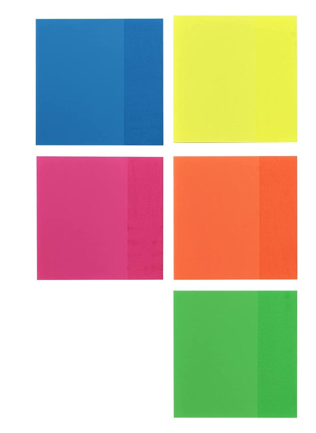 Amazon Brand - Umi 250 Sheets 5 Pads Clear Sticky Notes 3x3 Inch Colorful Transparent Sticky Notes Waterproof Translucent Self-Stick Notes