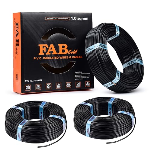 Image of KRIPA 1.0 MM 90 MTR FR PVC Insulated Copper wire Cable Pack OF-3