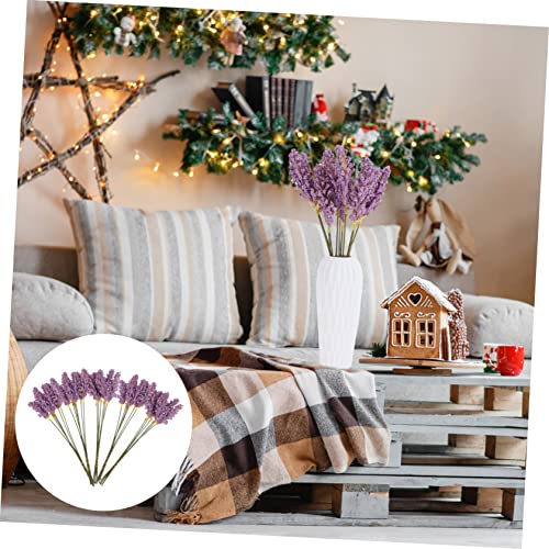 Ramo de 5 Flores Secas de Pasto de Plástico para Decoración miniatura 6