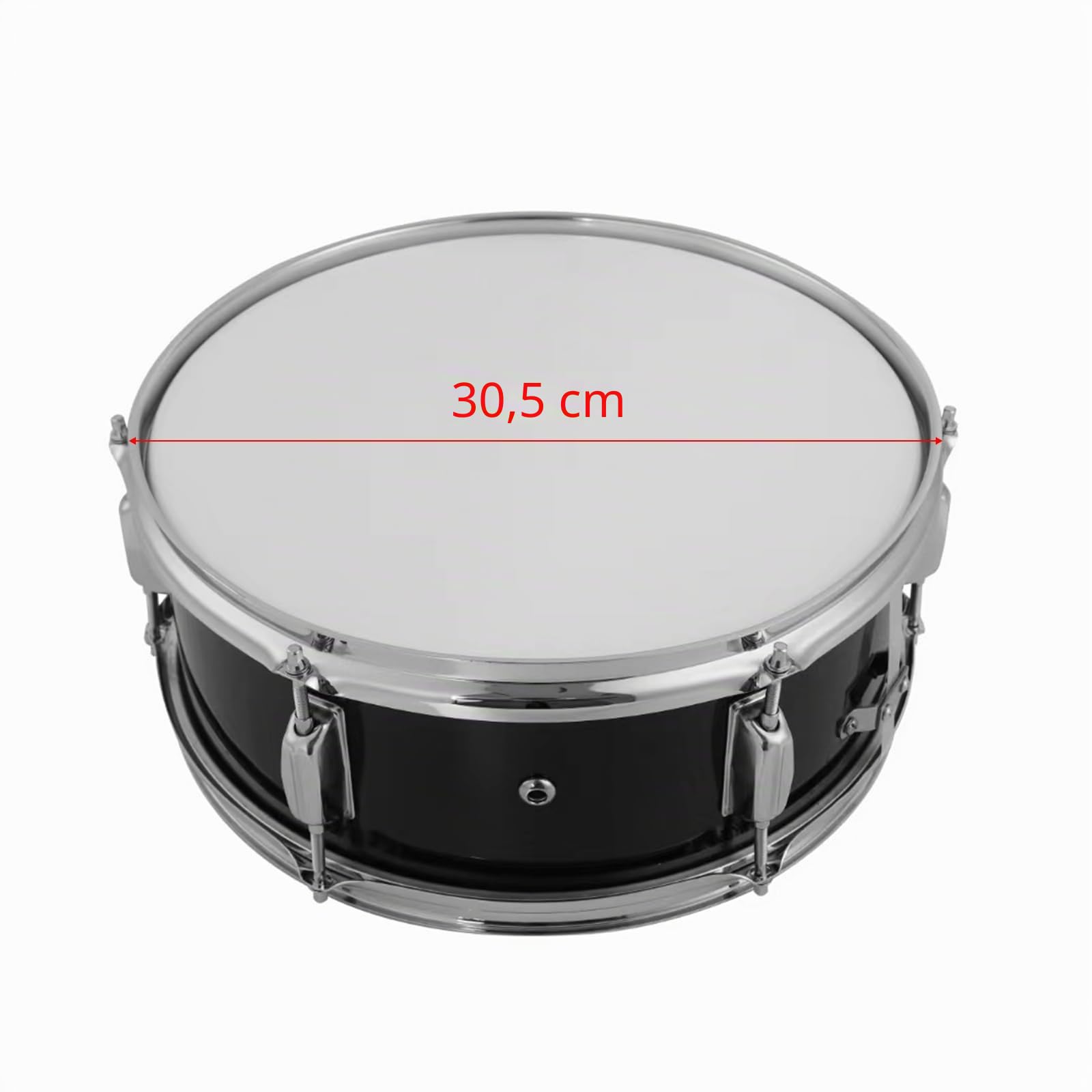 Caja de 12 Pulgadas con Baquetas,Correa para el Hombro,Instrumento de percusión con Llave de Tambor para Estudiantes Principiantes,Caja de Marcha,Juego de Caja portátil,Caja