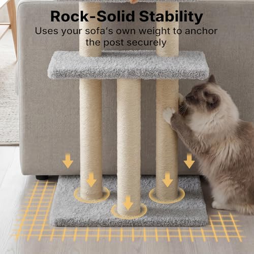 Veehoo Cat Perch with Cat Scratching Post, Couch Corner Protector for Cats by Veehoo - Image 4