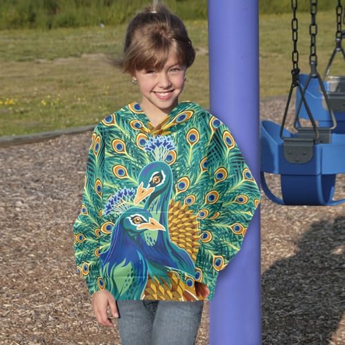 Roaring Dinosaur T-rex Unicorn on Cloud Youth Hoodie Sweatshirt4