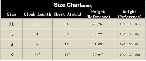 Miniatura 4 de GOLDSTITCH - Disfraz de monje renacentista con capucha, fraile, disfraz medieval para hacer cosplay