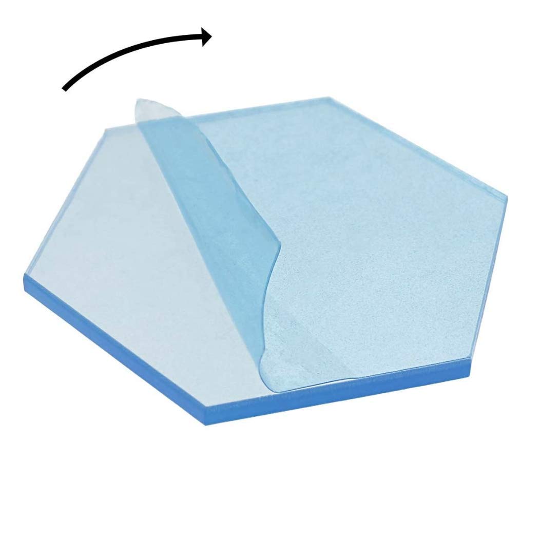 KASTLITE Clear Hexagon Plexi Glass Acrylic Sheet | 1/8" Thick Cut to Size Plexiglass Acrylic Blanks with Custom Base Length for Place Cards, Invitations, Picture Frames, Ornaments & DIY Crafts