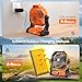 Rechargeable Solar Powered Fan,(30Hours Working) Solar Camping Fans & Led Lantern,8-inch Portable Fan with 7W Solar Panel, Battery Operated Powered Outdoor Tent Fans for Camping Essentials Accessories
