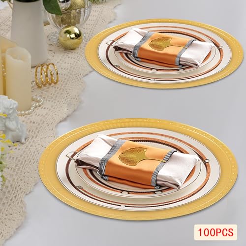 Platos cargadores redondos de plástico 13 pulgadas x100 miniatura 5