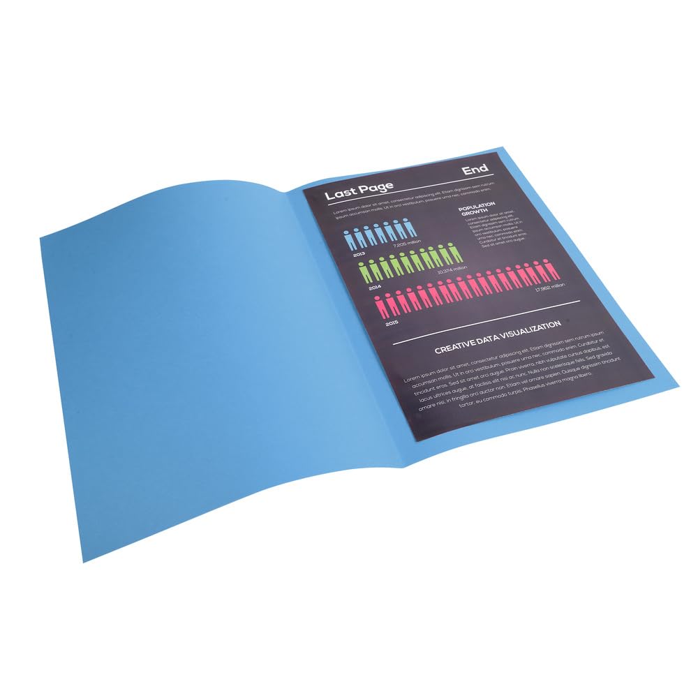 Exacompta 10 Packungen à 10 feste Mappen Rock"s blau