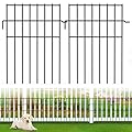 Animal Barrier Fence 19 Pack - 16.7 in(H) x 20.68 ft(L) No Dig Dog Decorative Garden Fence Rustproof Metal Wire Panel Border, Animal Ground Stakes Fencing for Garden, Patio