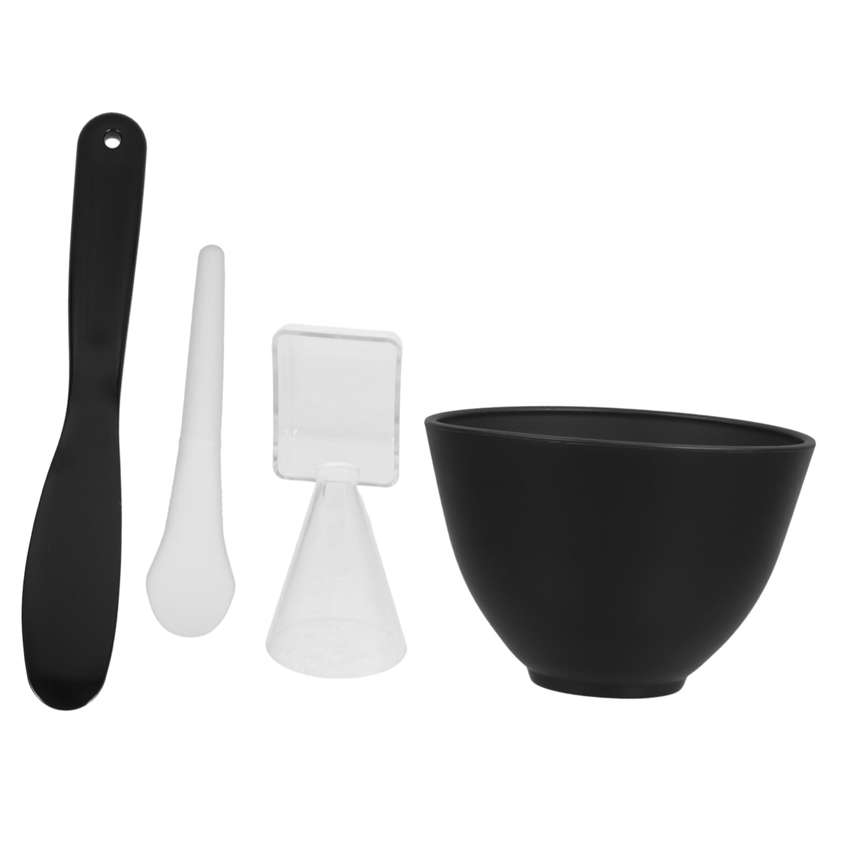 ARTSEWPLY Silicone Facial Mask Mixing Bowls Set Mask Applicator Included Spa Salon Supplies Black