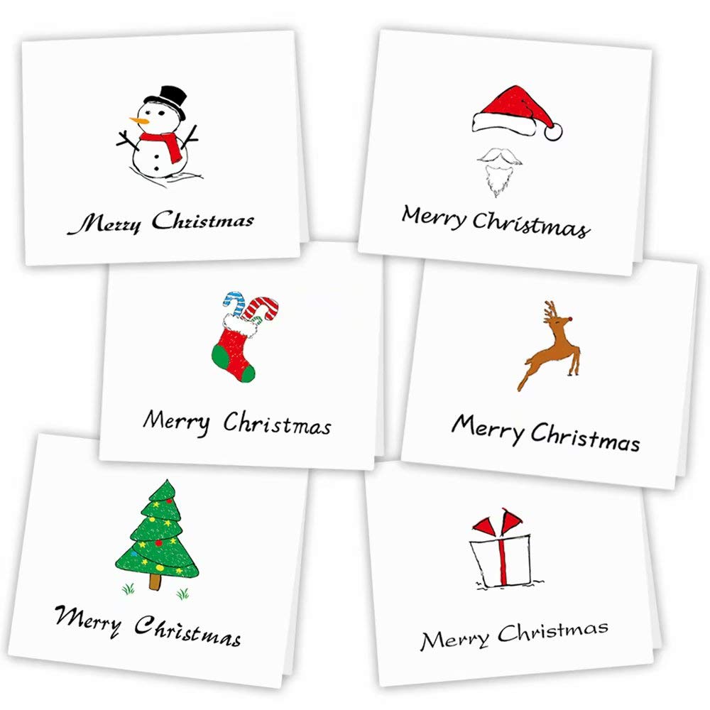 American Greetings Biglietti Di Natale Con Buste – 25 Pezzi Con Motivi Invernali, Oro E Rame, Alberi, Fiocchi Di Neve, Pigne - 2