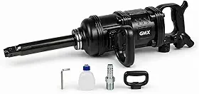GMX Chave de Impacto Pneumática Profissional G11 Industrial Mecânica 1" 345kgfm Longa com Gatilho Externo