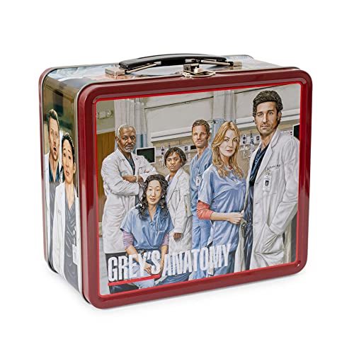 Retro Style Metal Tin Lunch Box Tote - Reusable Bag, Storage Organizer Container, Bento Box Accessories - Official TV Show Collectible - 8 x 7 x 4 Inches