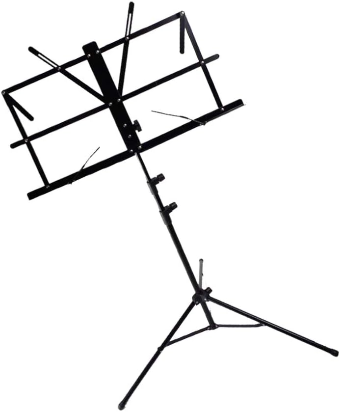 Milisten Music Stand Tripod Stand Portable Metal Music Stand Holder for Guitar Violin Zheng (Black)