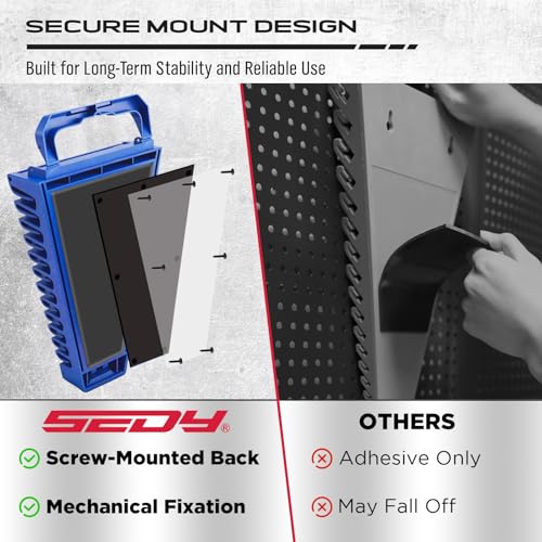 Image of 8-Piece Magnetic Socket and Wrench Organizer Set, Metric & SAE, 1 /4 inch, 3 /8 inch, 1 /2 inchDrive Detachable Socket Storage Tray, 24-Slot Wrench Holder with Non-Slip Handle & Lock Cover for Toolbox Drawer Storage