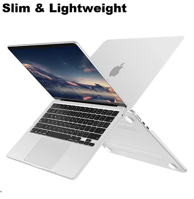 Image of Midkart Case Compatible with MacBook Air 13.6 inch M5 M4 M3 M2 Release 2026-2022 A3449 A3240 A3113 A2681 Touch ID Hard Shell Cover Keyguard Dust Plugs for MacBook Air 13 inch Case, Frost White