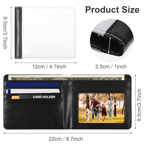 4 Pieces Sublimation Wallets Blanks for Men Father's Day Gifts Employee Appreciation Thank You Gifts Graduation Heat Transfer Sublimation Wallet Bulk2