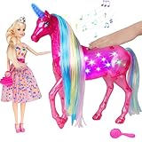 BETTINA My Dreamy Unicorn and Princess Doll Playset, Large Size Unicorn Toys with Magical Rainbow Lights & Realistic Horse Sounds, Ideal Unicorn Gifts Horse Play Set for Girls 3-9