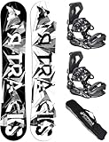 AIRTRACKS Snowboard Set Pack Planche BWF Extra Wide 161 - Fixations Master XL - SB Bag
