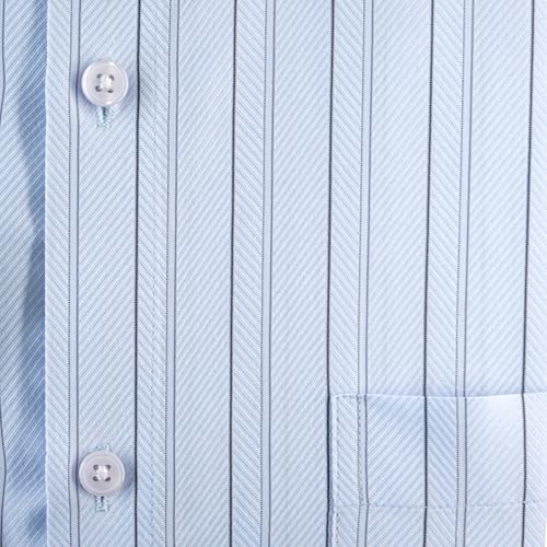 Image of 7-DAYS Men's Premium Striped Formal Shirt - Cotton Rich, Regular Fit, Full Sleeve, with Pocket, Wrinkle Resistant - Stylish Office & Everyday Wear.
