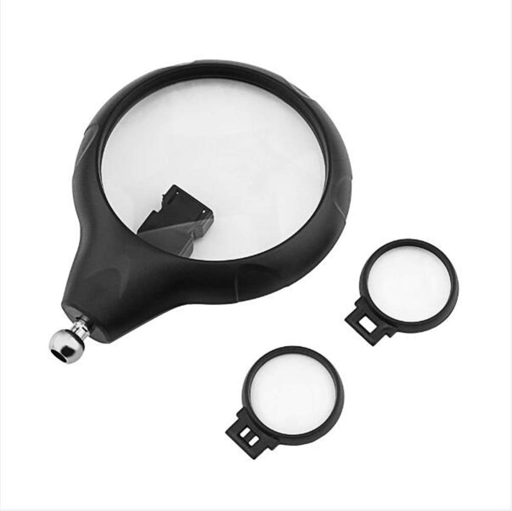 Lupa Na Głowę Z 2 Diodami Led, Okulary Powiększające Do Czytania Z Mocowaniem Na Głowie, Jubiler, Lupa Do Zegarków, 4 Wymienne Soczewki, Modne W Życiu