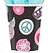 amscan Rocker Princess Birthday Party Paper Cups Disposable Drinkware (8 Pack), 9 oz, Black/Pink
