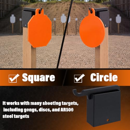 Image of 2 Pack 2 inch x 4 inch Target Hanger Brackets for Steel Shooting Targets