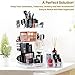 SUNFICON Rotating Cosmetic Holder Large Makeup Organizer Makeup Storage Tray 360 Spin Makeup Carousel Display Case Stand Caddy Vanity Bathroom Bedroom Countertop Birthday Christmas Gift Acrylic Clear