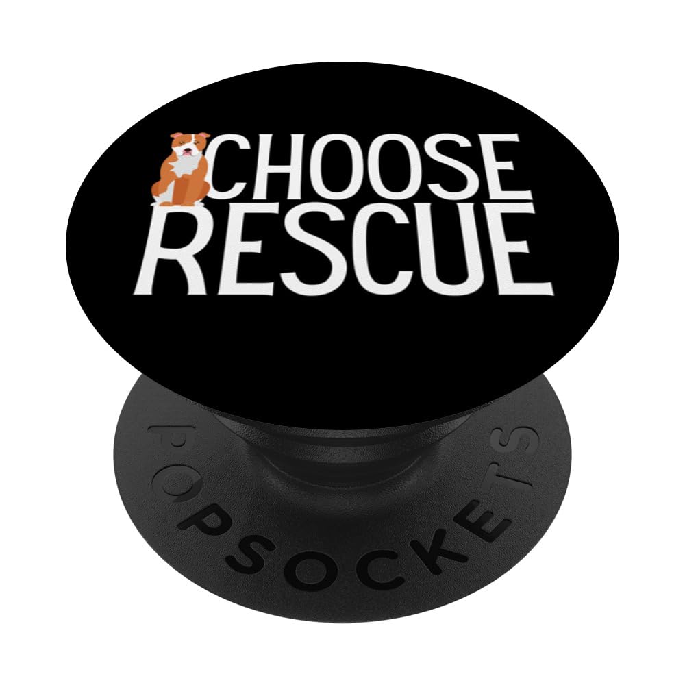 Choose Rescue is an animal enthusiast is a dedicated rescuer PopSockets Swappable PopGrip, Black