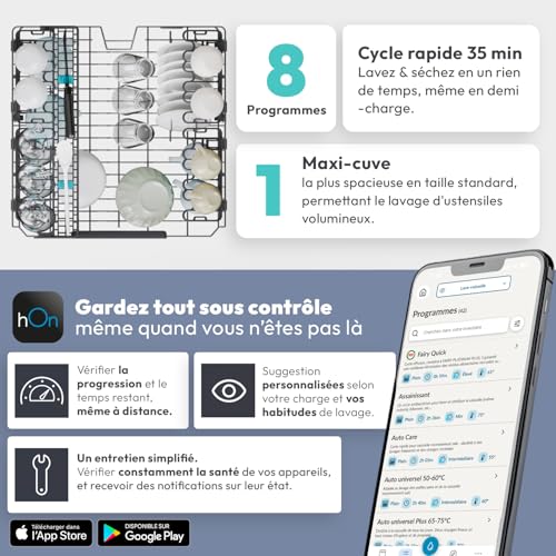 LAVE VAISSELLE 15 COUVERTS 46DB CLASSE C - vue 6