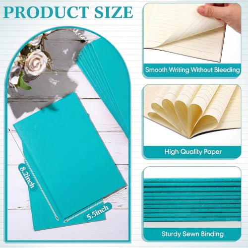 Image of Mimorou 100 Pcs A5 Journals Notebooks Bulk,Cyan,Lined