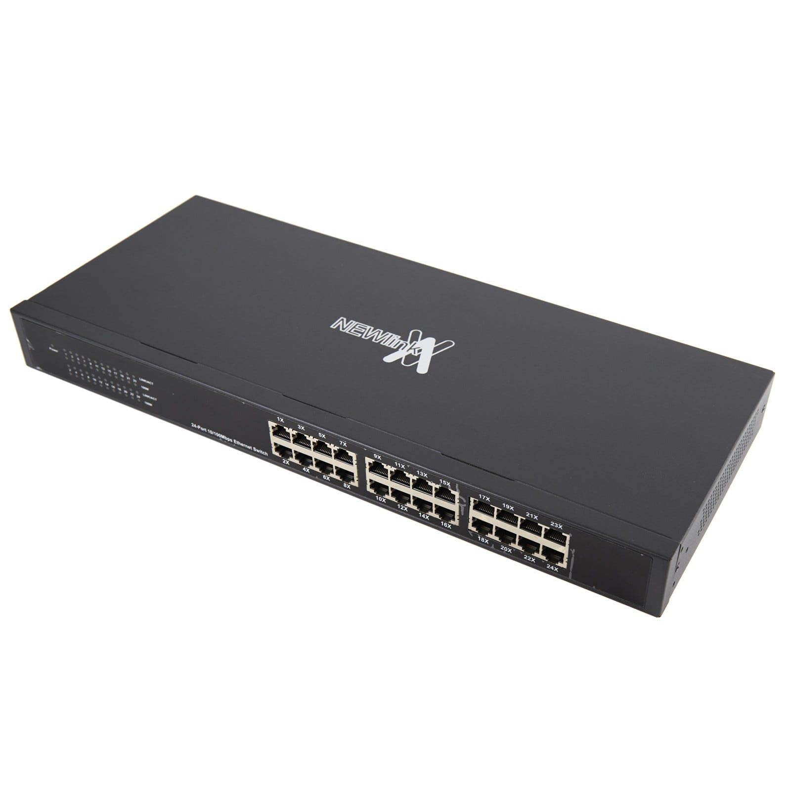 Newlink 24 Ports Rack Montable 19 inch Unmanaged Rapide Ethernet Commutateur [Cat5e - 24 Port]