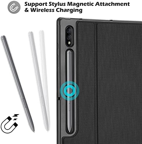 ProCase for Galaxy Tab S8 Ultra Case 14.6 inch 2022(SM-X900 SM-X906), Shockproof Lightweight Slim Protective Book Case Folio Cover for Galaxy S8 Ultra 14.6" Tablet -Black
