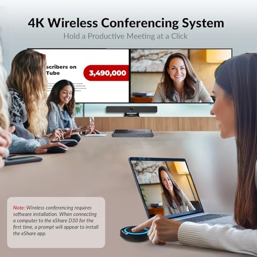Image of v AV Access eShare W90 Conference Docking Station & Wireless Presentation System Bundle with eShare D30 USB C Casting Dongle