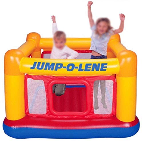 LuoMei Kids Inflatable Trampoline Castle Indoor Trampoline Bouncing Bed Child Amusement Square Bouncing Toy