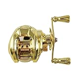 Gold Right Handed Baitcasting Fishing Reel 18+1 BB 7.2:1